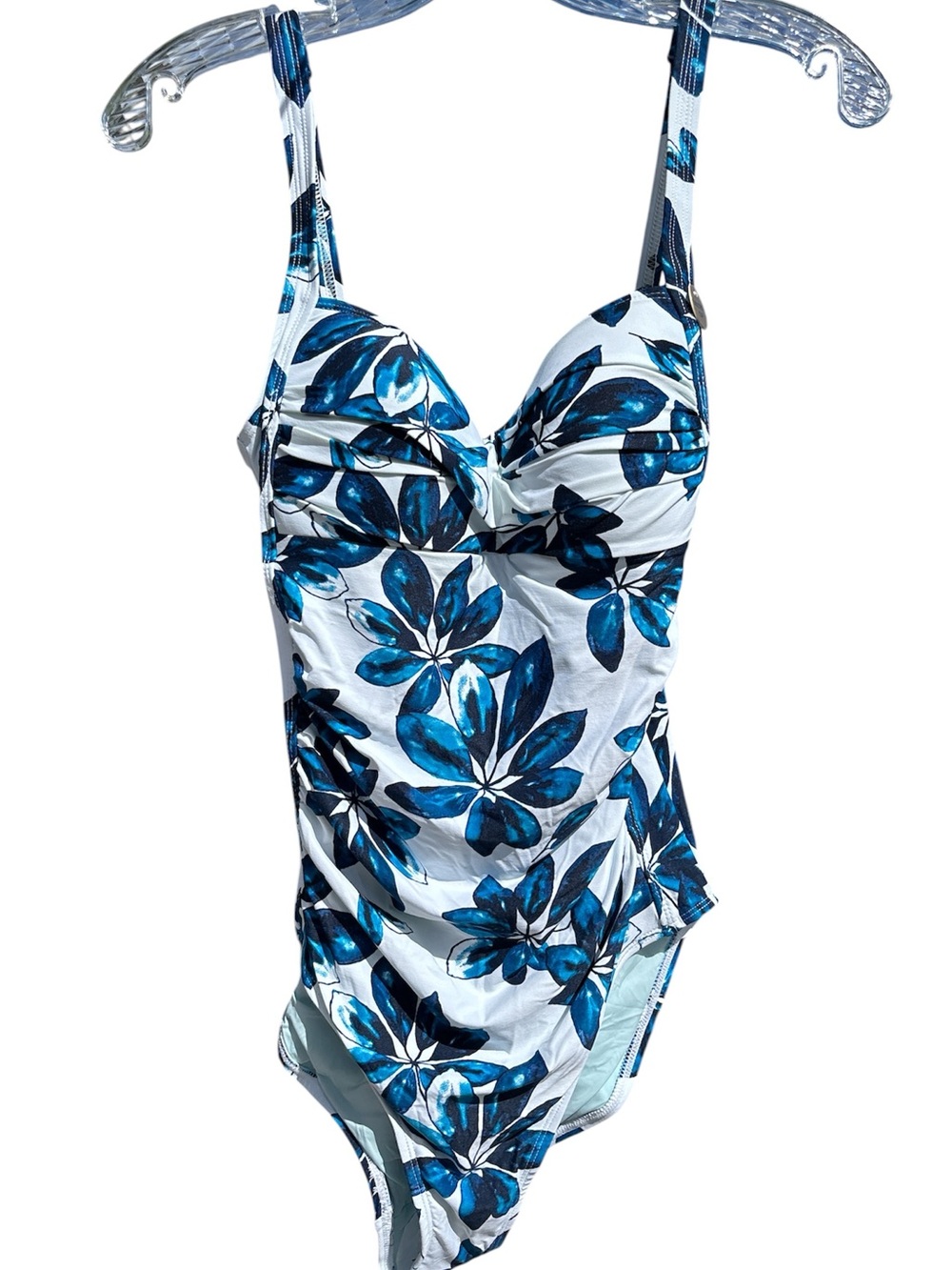 NIP TUCK Blue Floral One-Piece Swimsuit with Supportive Cups Size 6